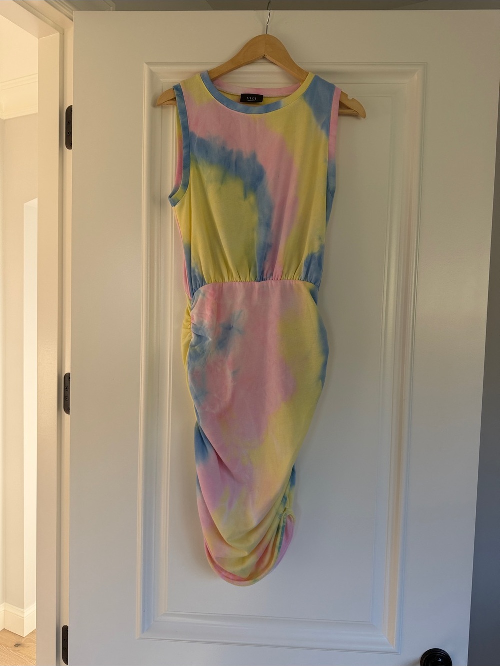 Tie-Dye Pastel Sleeveless One-Piece Dress